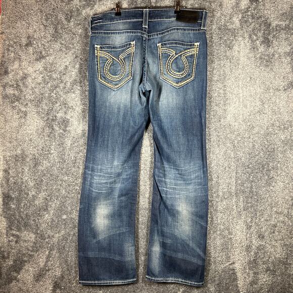 Big Star Jeans Mens 34S Fits 36x30 Union Regular Straight Medium Wash Fade Denim - Picture 2 of 10
